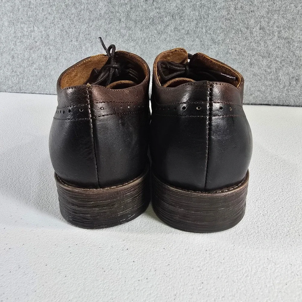 Robert Wayne Colorado 201 Mens Leather Cap Toe Brogue Oxford Shoes Brown 10.5